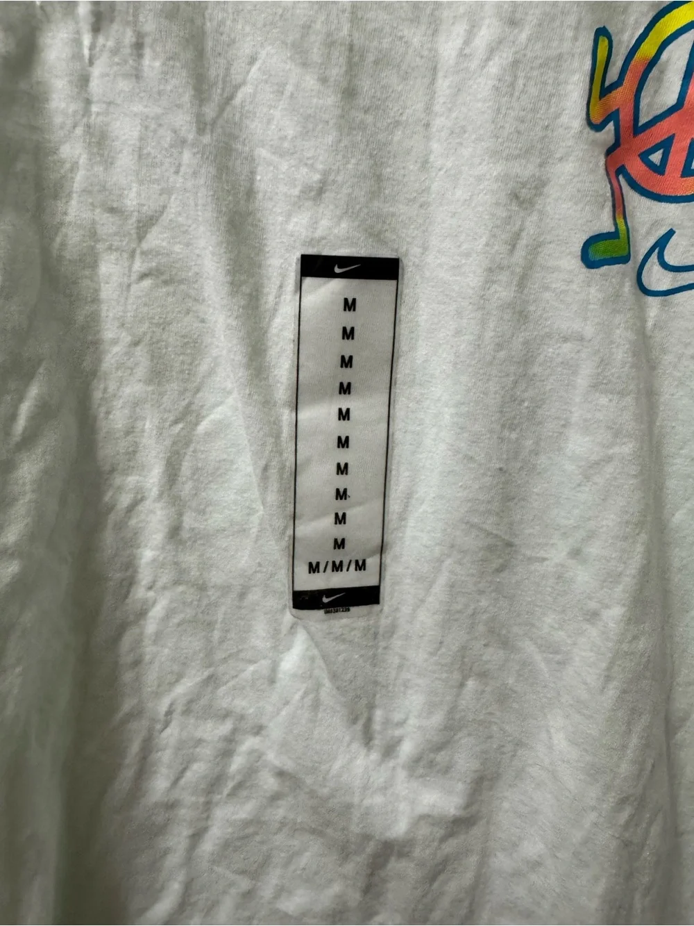 Nike Light Mint Short Sleeve Tee with Multicolor Peace Logo